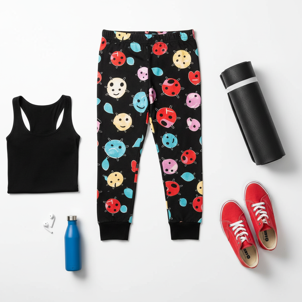 Flat lay capri product