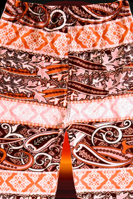Damask Fall Leggings - Women's & Kids Elegant Print Activewear F433