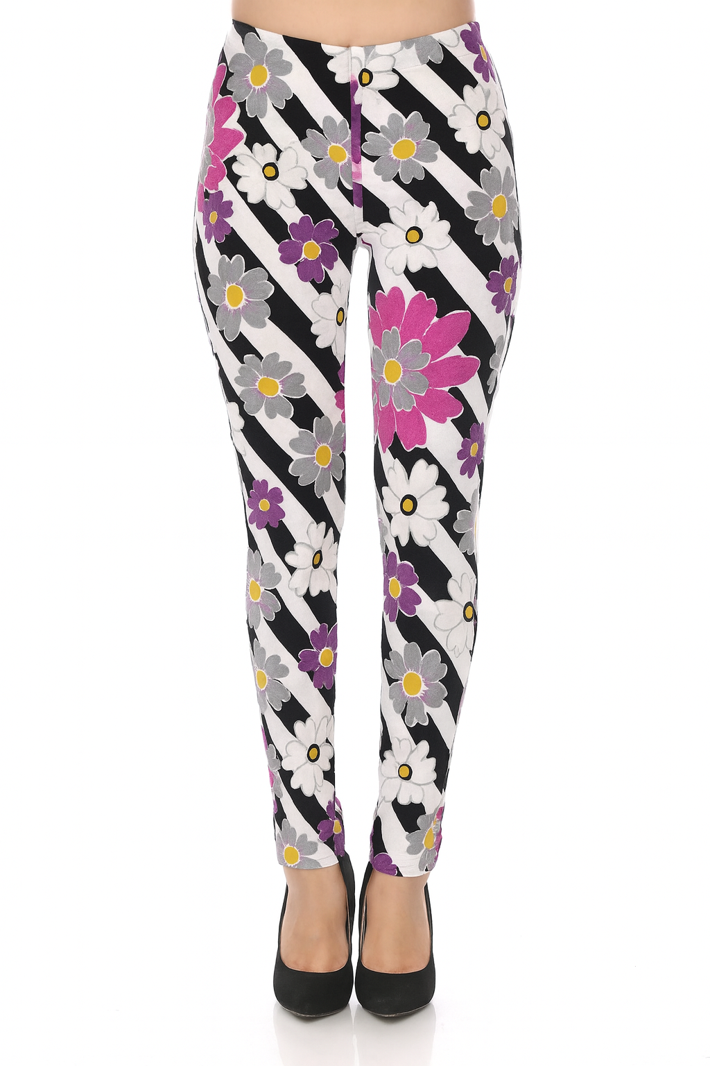 Opposites Attract Leggings - Women's & Kids Contrasting Print Activewear New Mixes