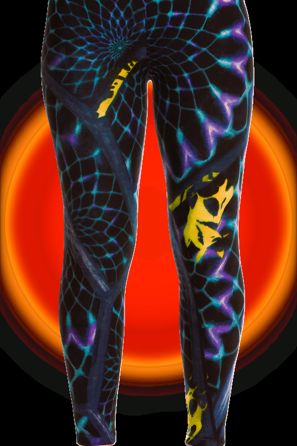 Abstract Web Print Leggings - Women's & Kids Geometric Activewear | Artistic Design Leggings Depot