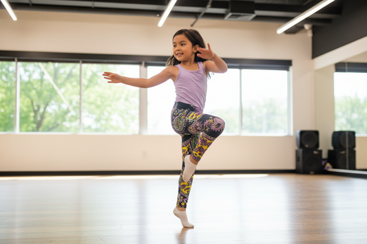 Child doing sports in mystique leggings