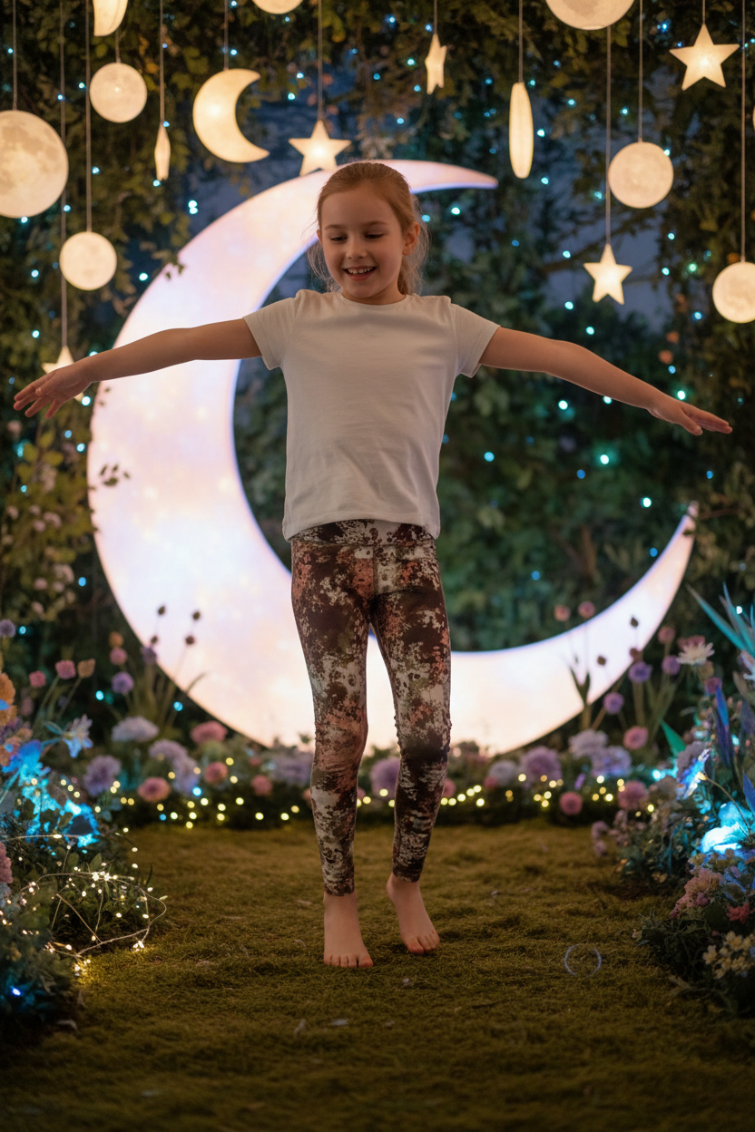 Child wearing Luna leggings - lifestyle