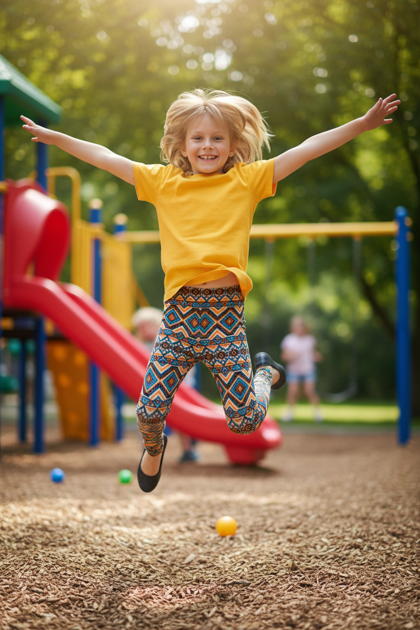 Child wearing Mysterious leggings - movement
