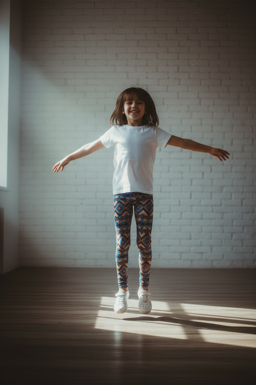 Child wearing Mysterious leggings - pose