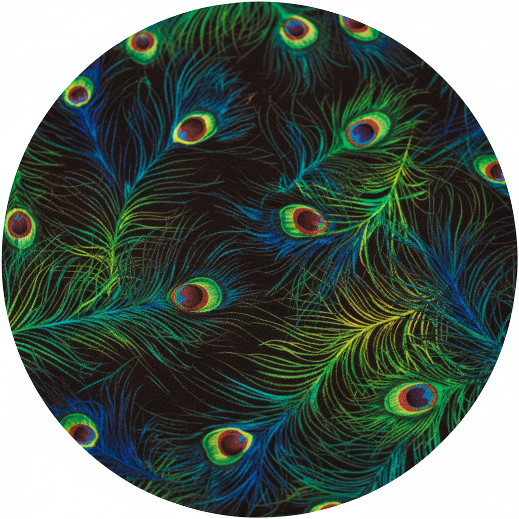 Close-up detail of Peacock pattern