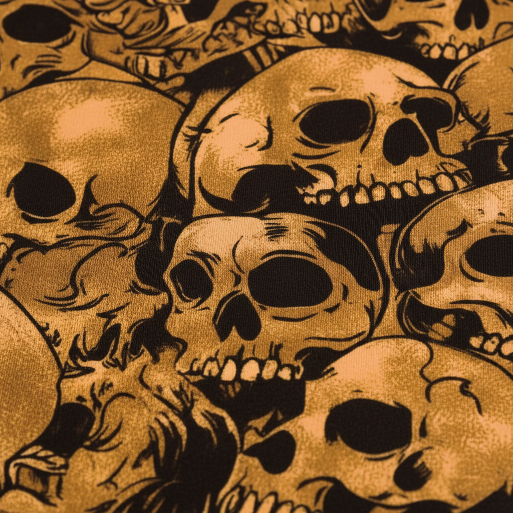 Close-up detail of Skull Swarm pattern