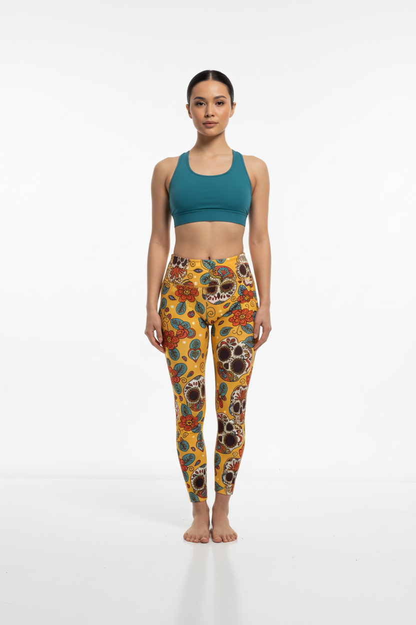 Day of the Dead capri standing pose