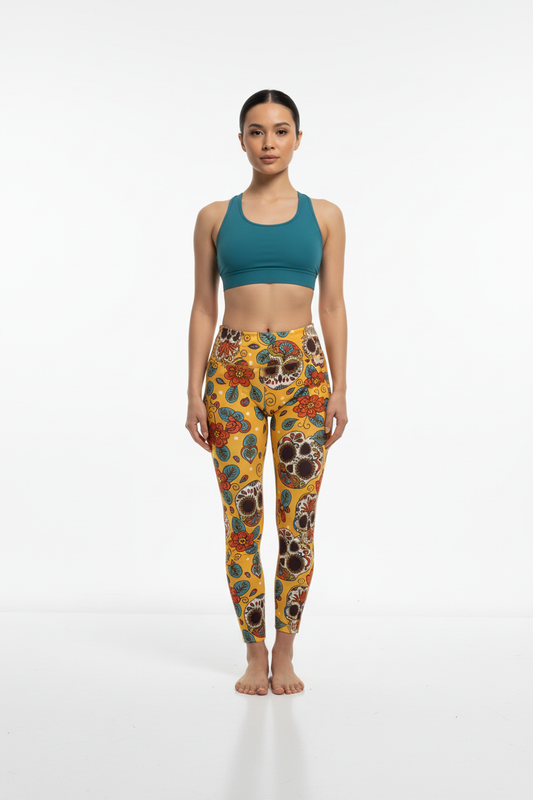 Day of the Dead capri standing pose