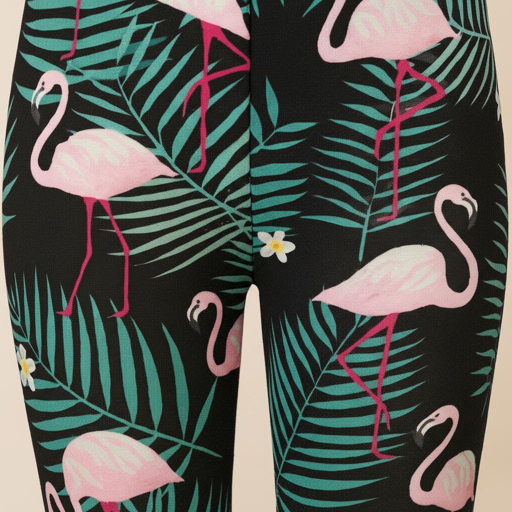 Flamingo Paradise Leggings Detail