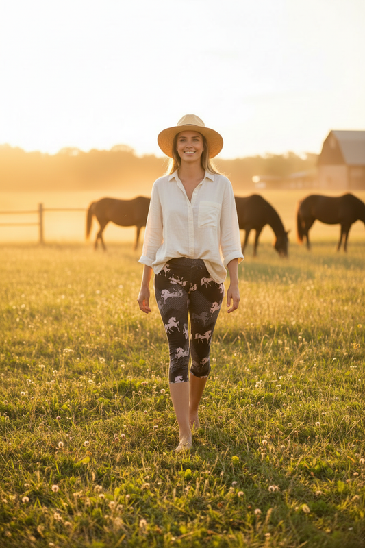 Horse Love capri pasture golden hour