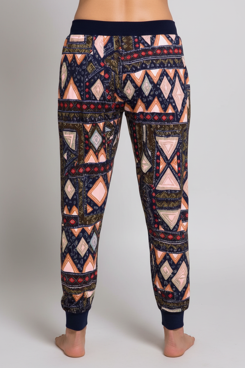 Starry Reflections leggings back view showing fit and print coverage