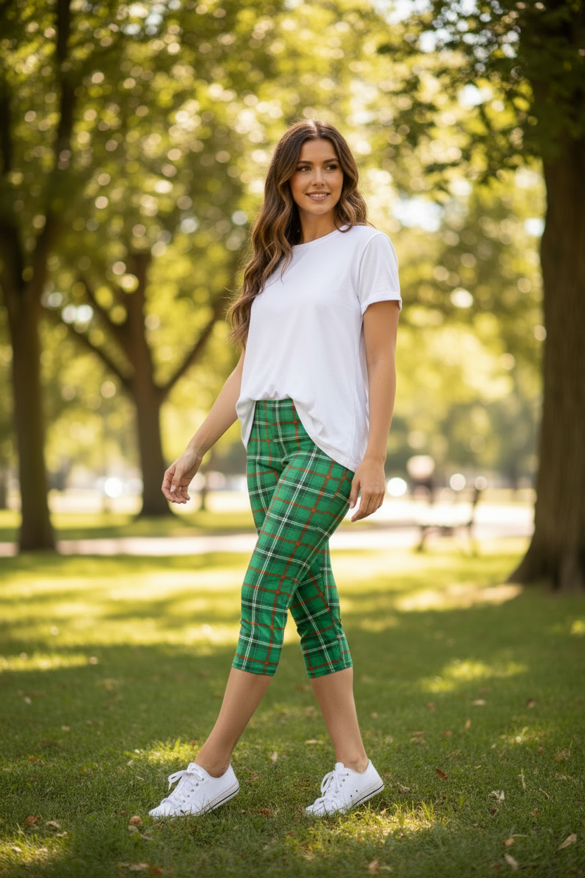 Irish Plaid capri outdoor lifestyle
