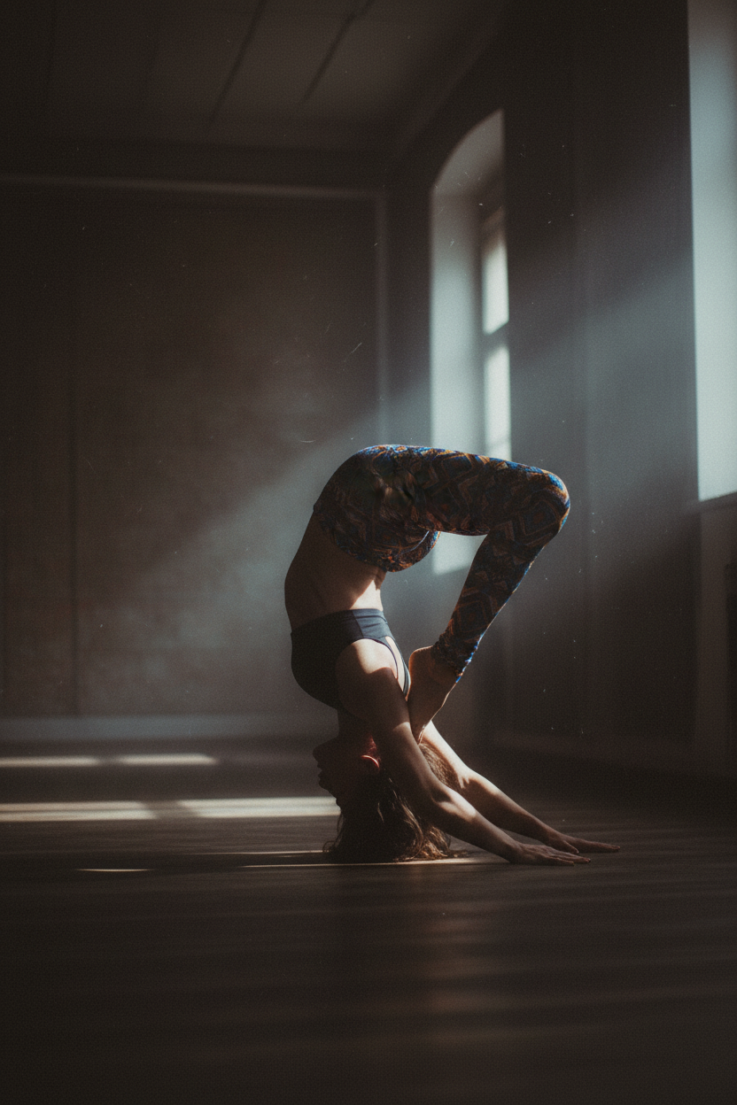Moody dramatic pose