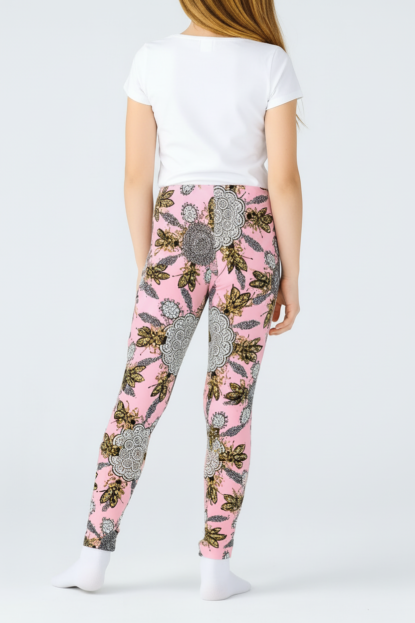 Mosaic Garden Leggings Back View