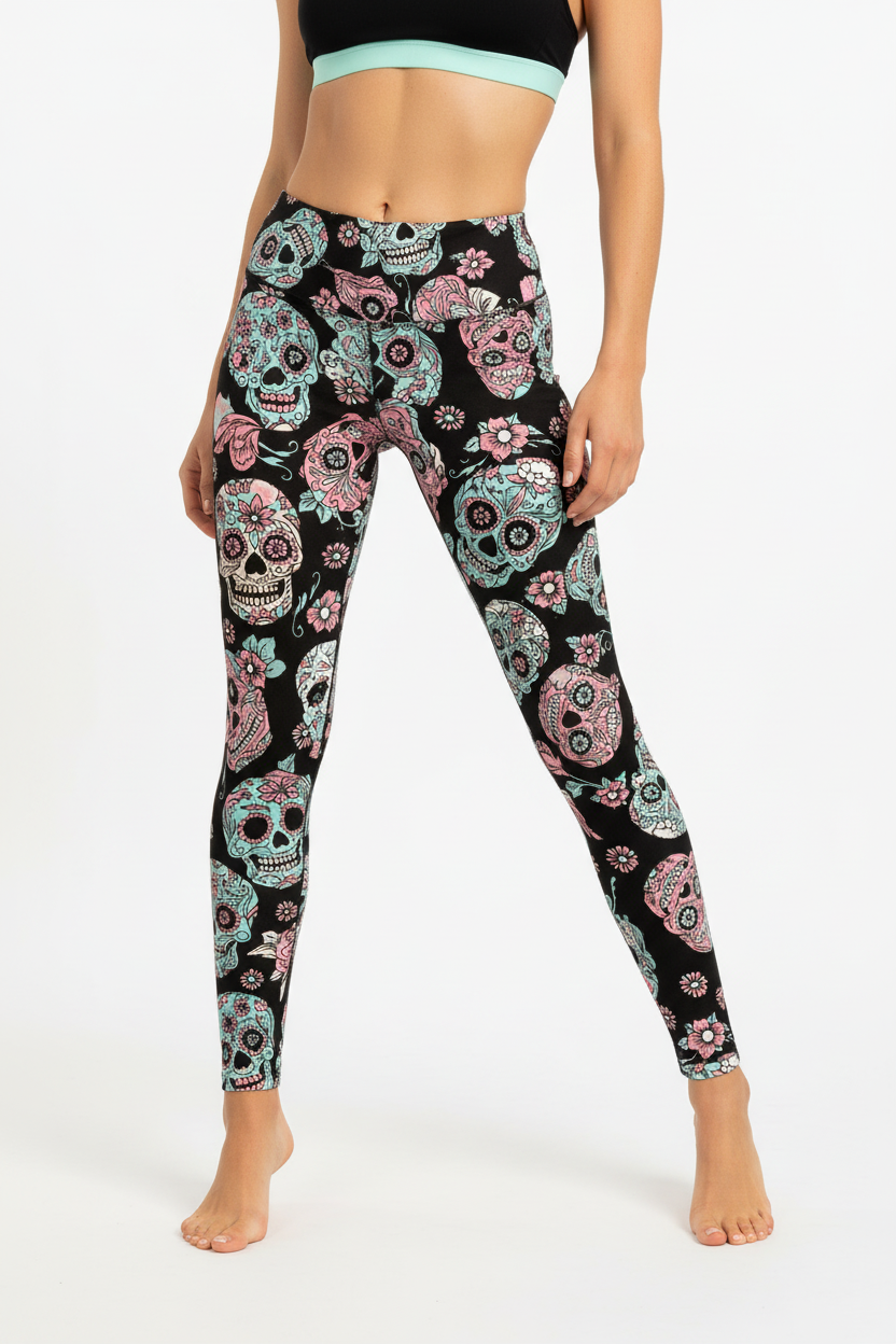 Pastel Poison Snake Leggings Full Body