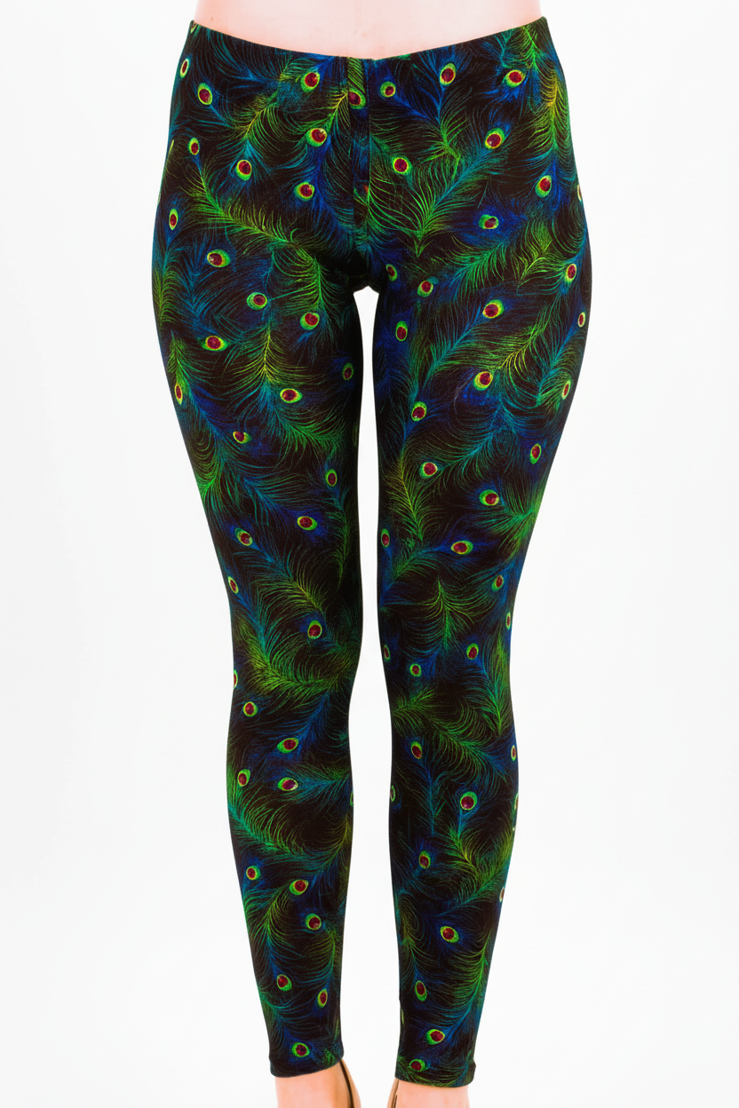 Professional product shot of Peacock leggings