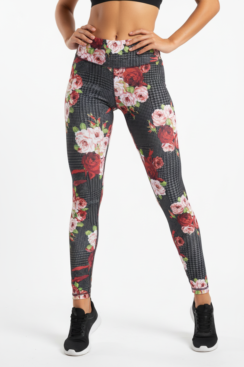 Rose Bouquet Leggings Full Body