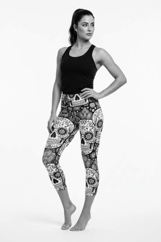 Sugar Skulls capri front view